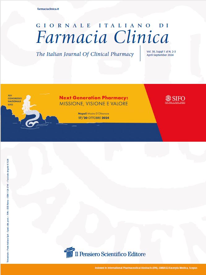 2024 Vol. 38 Suppl. 1 al N. 2 Aprile-SettembreNext Generation Pharmacy: Missione, Visione e Valore